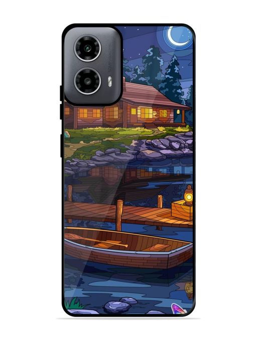 Moonlit Serenity Glossy Soft Edge Case for Motorola Moto G54 (5G) Chachhi