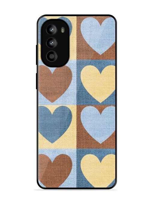 Hearts On Canvas Glossy Soft Edge Case for Motorola Moto G62 (5G) Chachhi