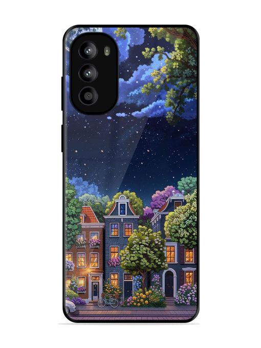 Moonlit Streets Glossy Soft Edge Case for Motorola Moto G62 (5G) Chachhi