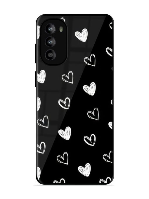 Scattered Hearts Glossy Soft Edge Case for Motorola Moto G62 (5G) Chachhi