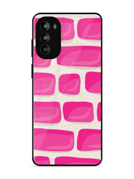 Pink Brick Wall Glossy Soft Edge Case for Motorola Moto G62 (5G) Chachhi