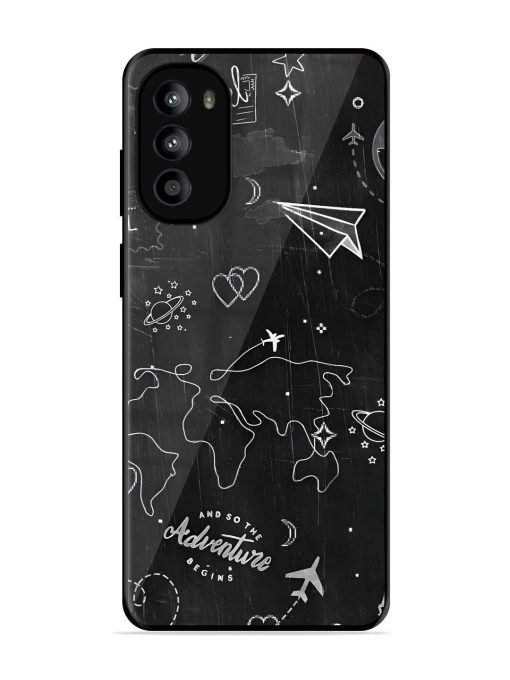 Wanderlust Sketchbook Glossy Soft Edge Case for Motorola Moto G62 (5G) Chachhi