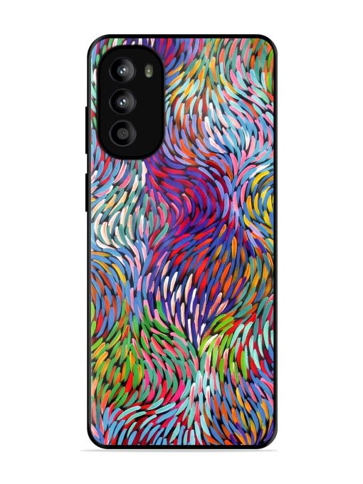 Vibrant Waves Glossy Soft Edge Case for Motorola Moto G62 (5G) Chachhi