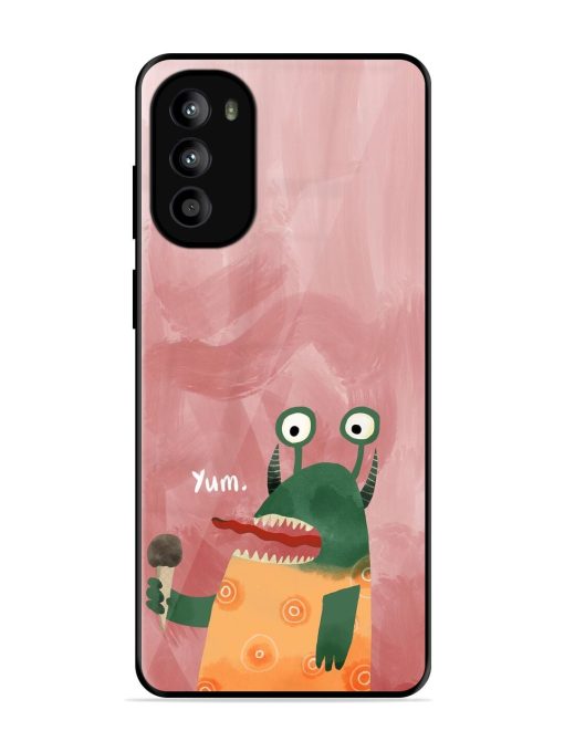 Hungry Monster Glossy Soft Edge Case for Motorola Moto G62 (5G) Chachhi