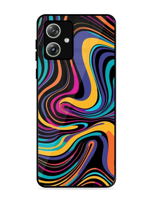 Psychedelic Swirl Glossy Soft Edge Case for Motorola Moto G64 (5G) Chachhi