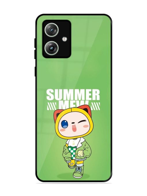 Purrfect Summer Glossy Soft Edge Case for Motorola Moto G64 (5G) Chachhi