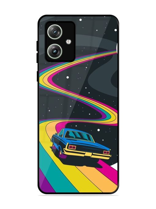 Rainbow Road Glossy Soft Edge Case for Motorola Moto G64 (5G) Chachhi