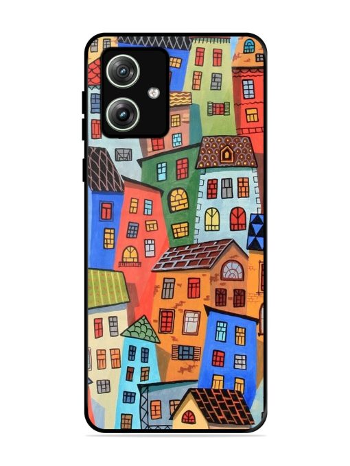 Rainbow House Glossy Soft Edge Case for Motorola Moto G64 (5G) Chachhi