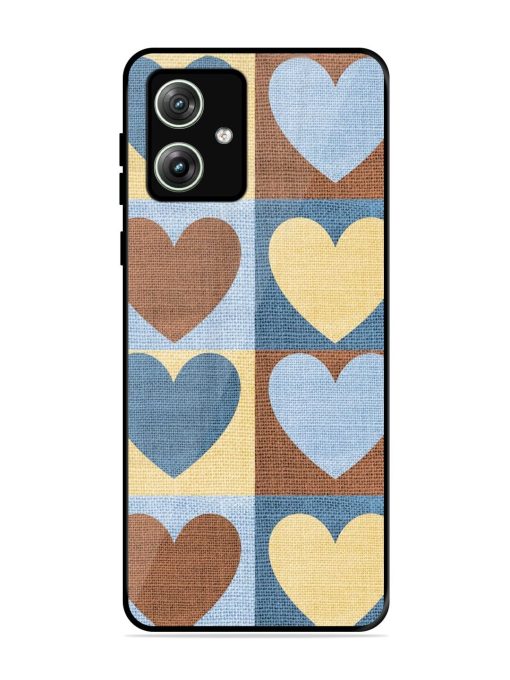 Hearts On Canvas Glossy Soft Edge Case for Motorola Moto G64 (5G) Chachhi