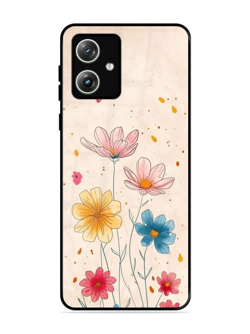 Delicate Bloom Glossy Soft Edge Case for Motorola Moto G64 (5G) Chachhi