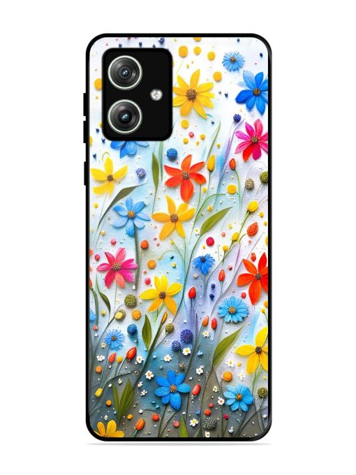 Vibrant Floral Glossy Soft Edge Case for Motorola Moto G64 (5G) Chachhi