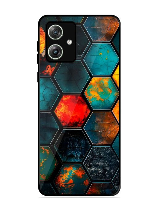 Hexagon Hive Glossy Soft Edge Case for Motorola Moto G64 (5G) Chachhi