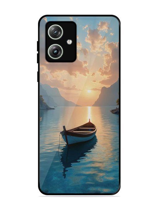 Serene Sunset Glossy Soft Edge Case for Motorola Moto G64 (5G) Chachhi