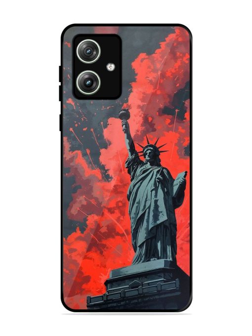 Lady Liberty'S Firework Finale Glossy Soft Edge Case for Motorola Moto G64 (5G)