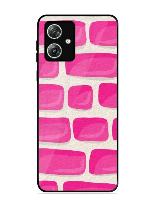 Pink Brick Wall Glossy Soft Edge Case for Motorola Moto G64 (5G) Chachhi