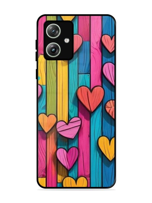 Rainbow Of Hearts Glossy Soft Edge Case for Motorola Moto G64 (5G) Chachhi