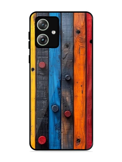 Rainbow Plank Glossy Soft Edge Case for Motorola Moto G64 (5G) Chachhi