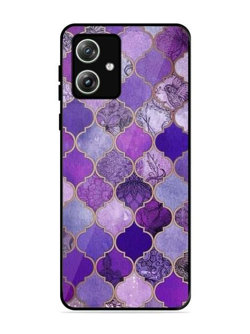 Purple Mosaic Magic Glossy Soft Edge Case for Motorola Moto G64 (5G) Chachhi