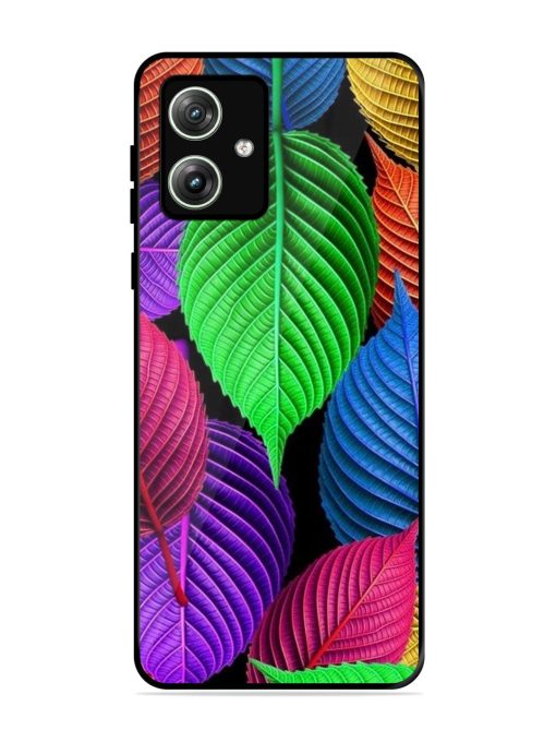 Rainbow Leaf Symphony Glossy Soft Edge Case for Motorola Moto G64 (5G) Chachhi