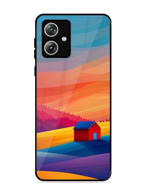 Sunset Solitude Glossy Soft Edge Case for Motorola Moto G64 (5G) Chachhi