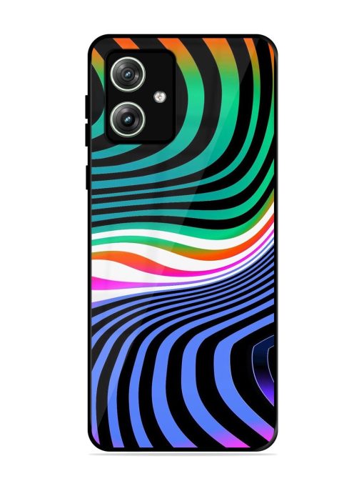 Psychedelic Waves Glossy Soft Edge Case for Motorola Moto G64 (5G) Chachhi