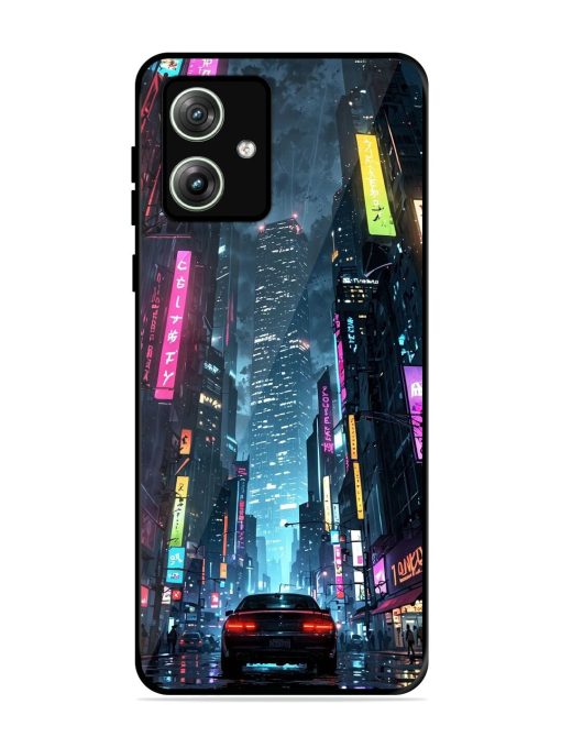 Neon Nightscape Glossy Soft Edge Case for Motorola Moto G64 (5G) Chachhi