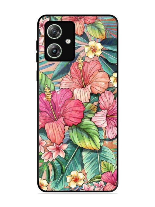 Tropical Tapestry Glossy Soft Edge Case for Motorola Moto G64 (5G) Chachhi