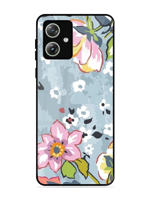 Floral Fantasy Glossy Soft Edge Case for Motorola Moto G64 (5G) Chachhi