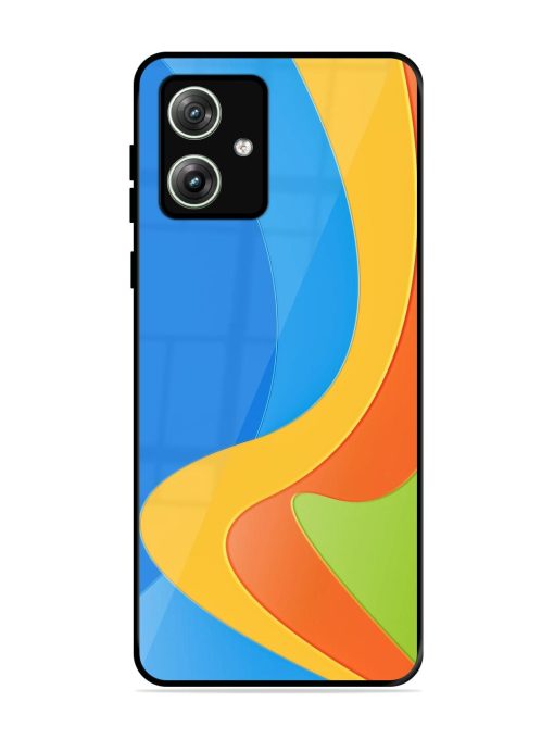 Curvy Color Cascade Glossy Soft Edge Case for Motorola Moto G64 (5G) Chachhi