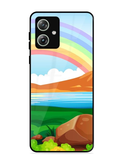 Rainbow Over The Lake Glossy Soft Edge Case for Motorola Moto G64 (5G) Chachhi