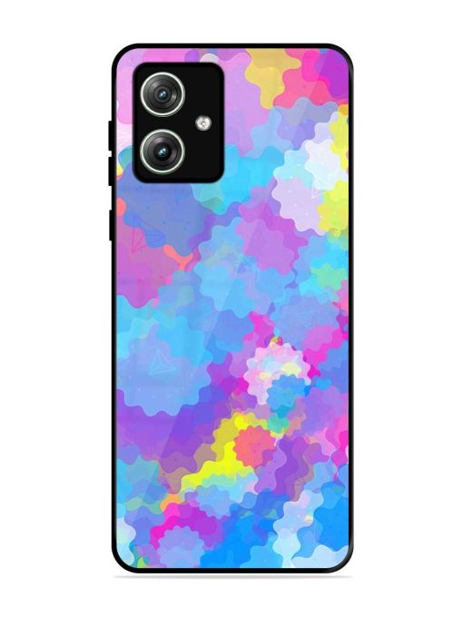 Psychedelic Cloud Burst Glossy Soft Edge Case for Motorola Moto G64 (5G) Chachhi