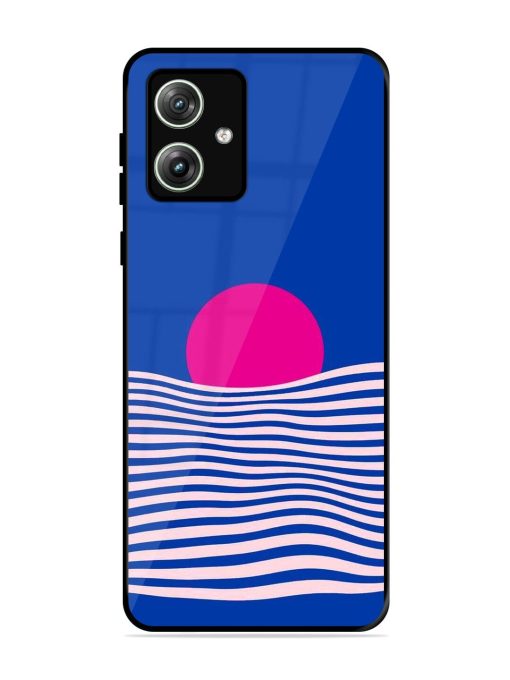 Pink Sunset Over Blue Waves Glossy Soft Edge Case for Motorola Moto G64 (5G) Chachhi