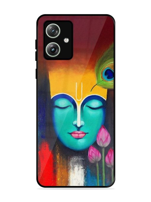 Divine Tranquility: The Face Of Krishna Glossy Soft Edge Case for Motorola Moto G64 (5G) Chachhi