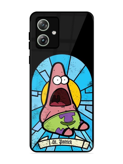 St. Patrick'S Day Stained Glass Patrick Star Glossy Soft Edge Case for Motorola Moto G64 (5G) Chachhi