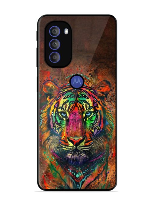 Cosmic Tiger Glossy Soft Edge Case for Motorola Moto G71 (5G) Chachhi