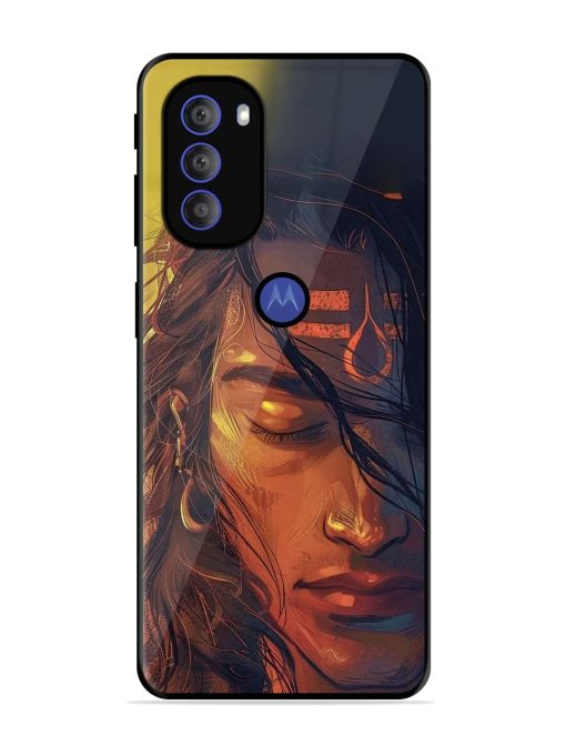 Tranquil Shiva Glossy Soft Edge Case for Motorola Moto G71 (5G) Chachhi