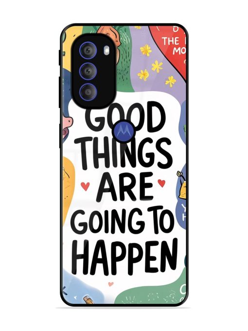 Uplifting Scribbles Glossy Soft Edge Case for Motorola Moto G71 (5G) Chachhi