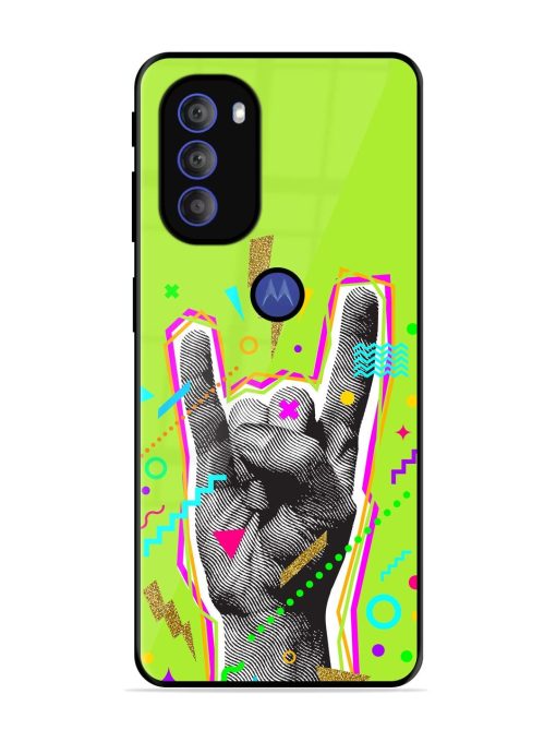 Neon Rock Glossy Soft Edge Case for Motorola Moto G71 (5G) Chachhi