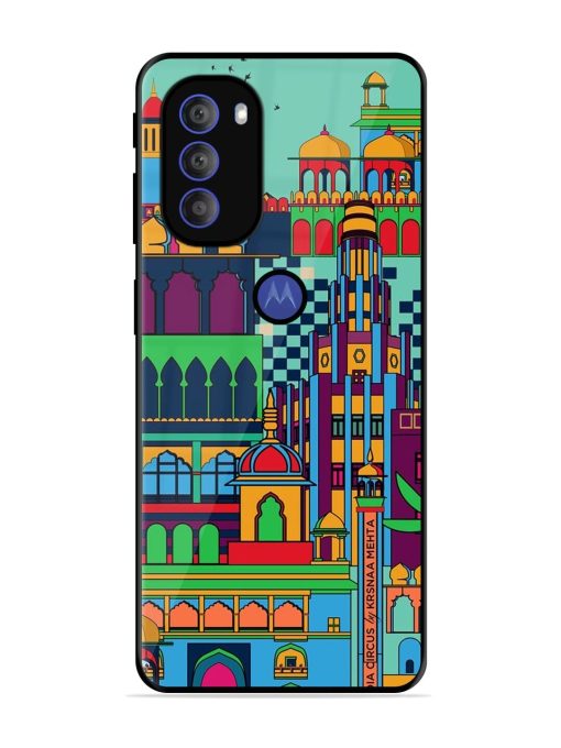 Indian Tapestry Glossy Soft Edge Case for Motorola Moto G71 (5G) Chachhi