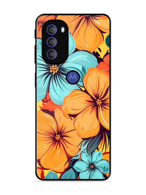 Tropical Bloom Glossy Soft Edge Case for Motorola Moto G71 (5G) Chachhi