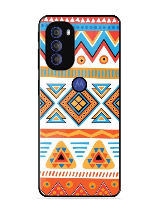 Vibrant Tribal Pattern Glossy Soft Edge Case for Motorola Moto G71 (5G) Chachhi