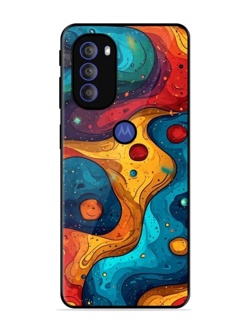 Cosmic Swirl Glossy Soft Edge Case for Motorola Moto G71 (5G) Chachhi