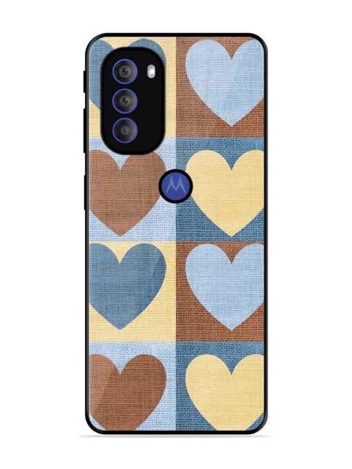 Hearts On Canvas Glossy Soft Edge Case for Motorola Moto G71 (5G) Chachhi