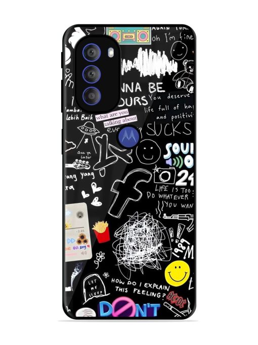 Doodle Diary Glossy Soft Edge Case for Motorola Moto G71 (5G) Chachhi