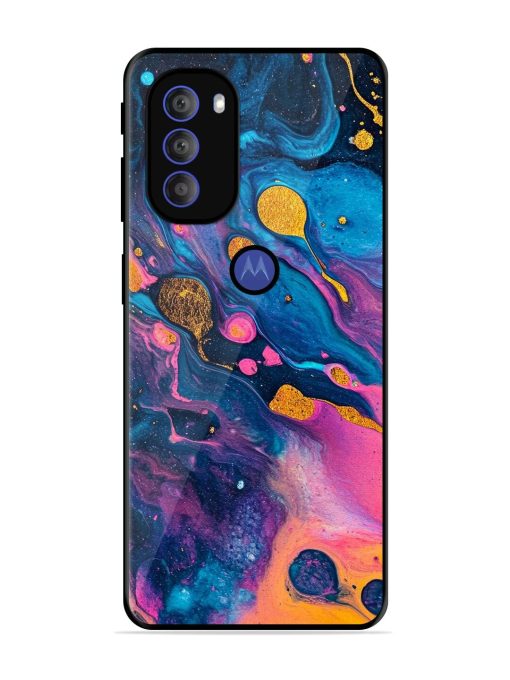 Cosmic Swirl Glossy Soft Edge Case for Motorola Moto G71 (5G) Chachhi