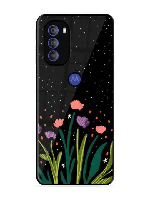 Midnight Bloom Glossy Soft Edge Case for Motorola Moto G71 (5G) Chachhi