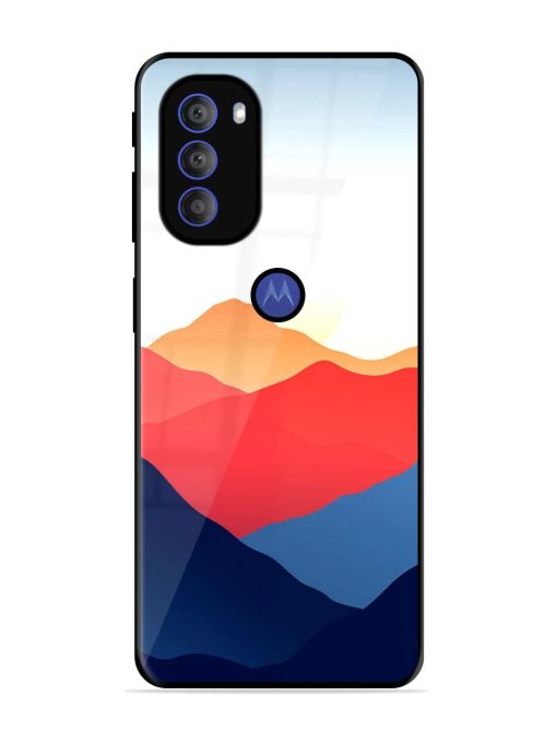 Sunset Peaks Glossy Soft Edge Case for Motorola Moto G71 (5G) Chachhi