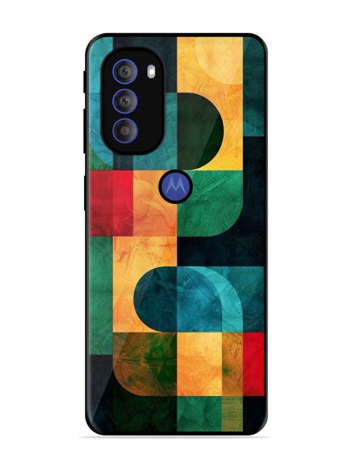 Geometric Harmony Glossy Soft Edge Case for Motorola Moto G71 (5G) Chachhi