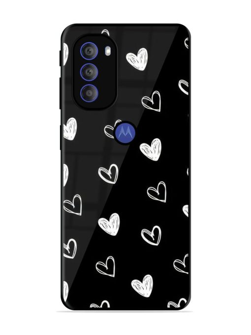 Scattered Hearts Glossy Soft Edge Case for Motorola Moto G71 (5G) Chachhi