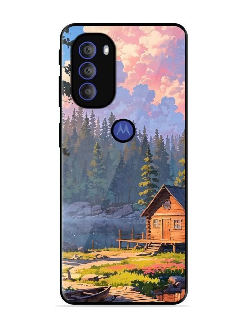 Lakeside Serenity Glossy Soft Edge Case for Motorola Moto G71 (5G) Chachhi